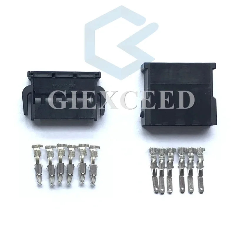 2 Sets 6 Pin 872 862 521 1-1670920-1 893971996 89397199 Fuel Injector Connector Dash Sensor Plug AC Assembly Socket For VW Audi