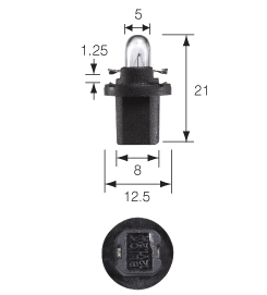 47774 Narva 24 Volt Dash Panel Globe Grey