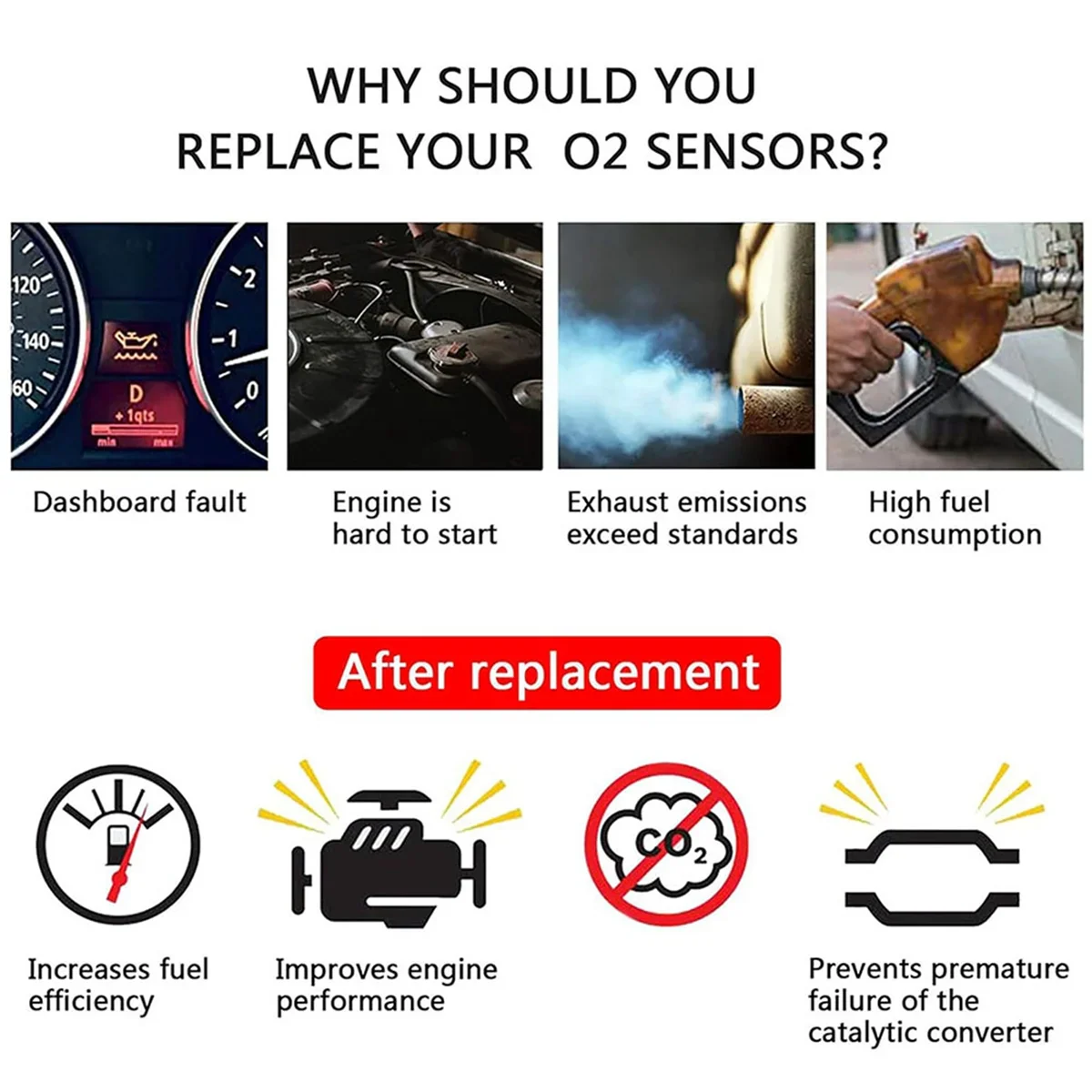Car Oxygen Sensor Air Fuel Ratio Downstream O2 Sensor Replacement 96419957 for Chevrolet Aveo 1.2L 2007