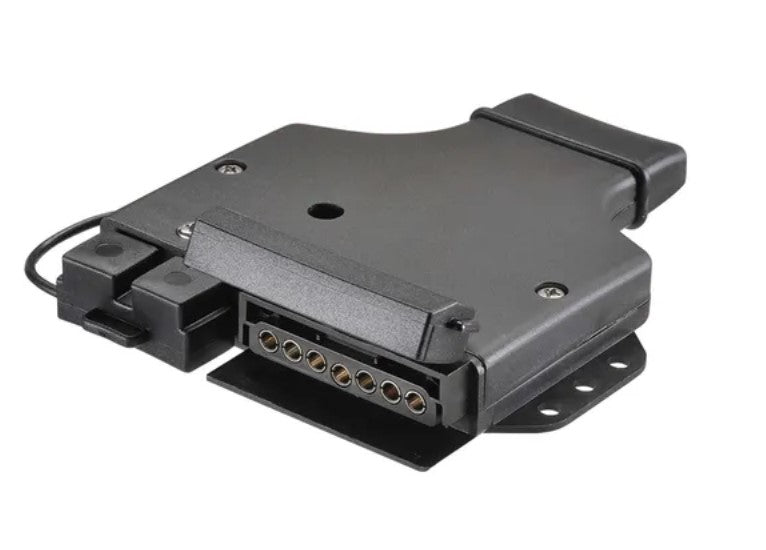 Narva 7 Pin Flat Trailer Socket with Heavy Duty Connector - Part No. 82048BL