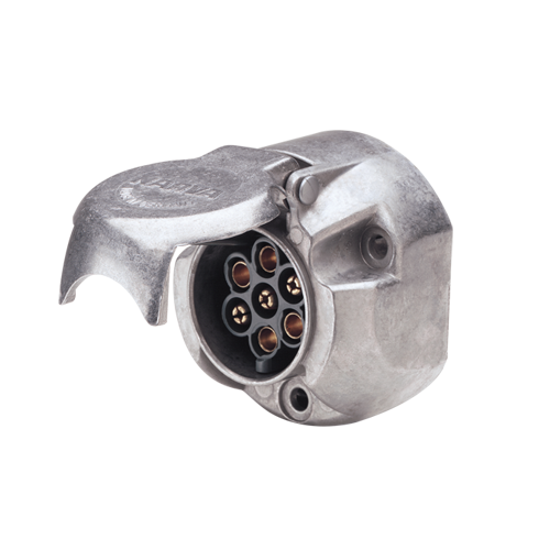 BOX OF 25 82062  Narva 7 Pin Large Round Metal Trailer Socket