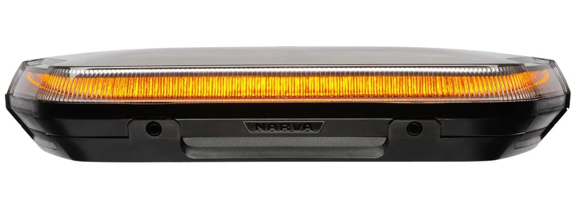 Narva Aerotech LED Light Box Amber/Clear 10–80V Low Profile – 85017AC Permanent Mount