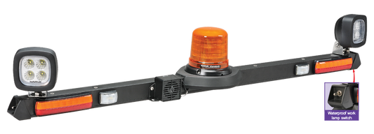 85073 Narva 12/24 Volt Eurotech Mine Bar - 1.2m with L.E.D Work Lamps Flood Beam