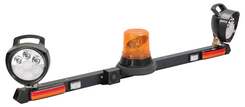 85080 Narva 12 Volt L.E.D Rotating Mine Bar - 1.2m with Senator II L.E.D Work La