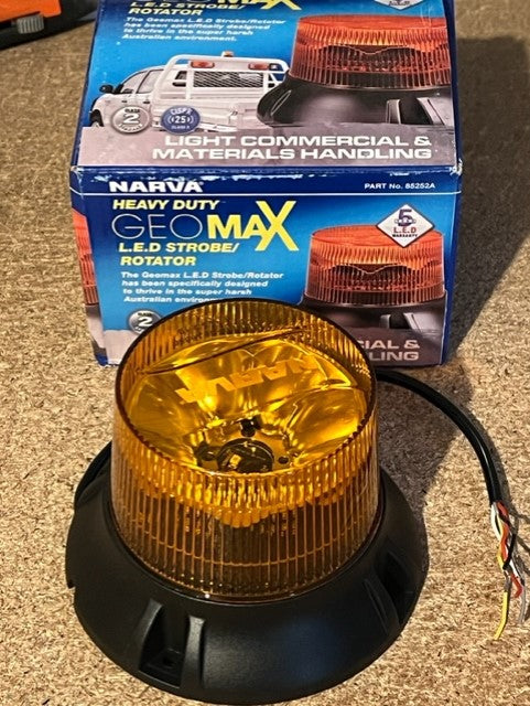 Narva 12 - 80 Volt GEOMAX Class 2 Heavy Duty LED Strobe (Amber) 85252A