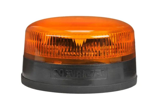 Narva 9-33 VOLT LOW PROFILE EUROTECH II LED STROBE/ROTATOR (AMBER), MAGNETIC BASE 85253A