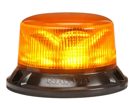 Narva 85254A-1 Eurotech II LED Strobe Rotator Amber 9–33V SAE Class 1 Flange Base