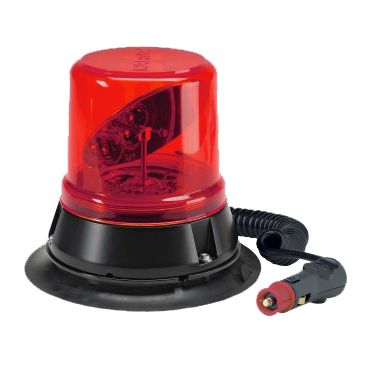 85274R Narva 12/24 Volt Hi Optics L.E.D Rotating Beacon Red Magnetic Base