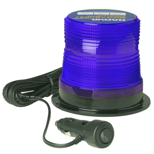 85352B Narva Single Flash Sonically Sealed Strobe Light Blue with Magnetic Base