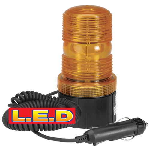85375A Narva L.E.D Quad Flash Strobe Light Amber with Magnetic Base Cigarette Li