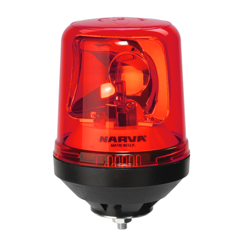 85652R Narva 12/24 Volt Optimax Rotating Beacon Red Single Bolt Mount