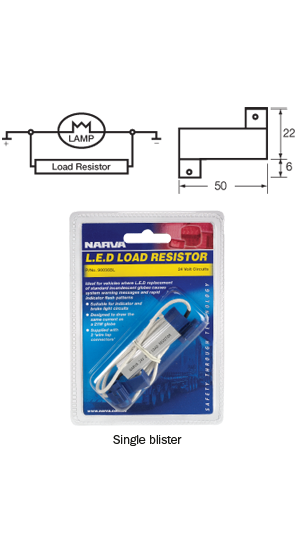 90036BL Narva 24 Volt 21 Watt L.E.D Load Resistor
