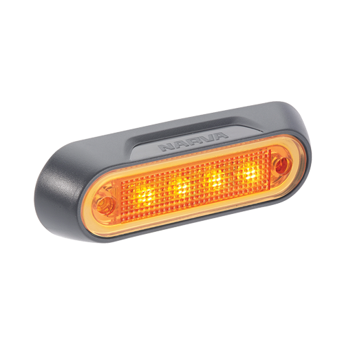 90822 Narva 10-30 Volt L.E.D Front End Amber Lamp with Grey Deflector Base and 0