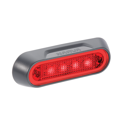 90832 Narva 10-30 Volt L.E.D Rear End Outline Marker Lamp (Red) with Grey Deflec