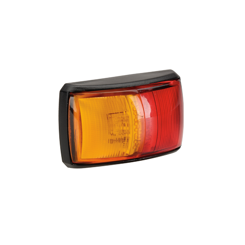 91403 Narva 10-33 Volt L.E.D Side Marker Lamp (Red/Amber) with Black Deflector B