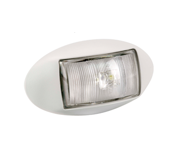 91414W Narva 10-33 Volt L.E.D Front End Outline Marker Lamp (White) with Oval Wh