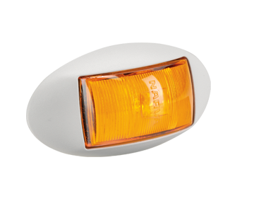 91424W Narva 10-33 Volt L.E.D Side Marker Front End Amber Lamp with White Deflec