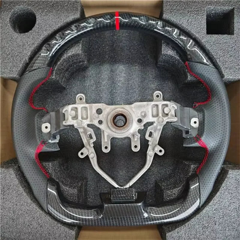 Hydro Print Car Carbon Fiber Steering Wheel For Subaru WRX 2008 2009 2010 2011 2012 2013 2014 Racing Sport Wheel Car Accessories