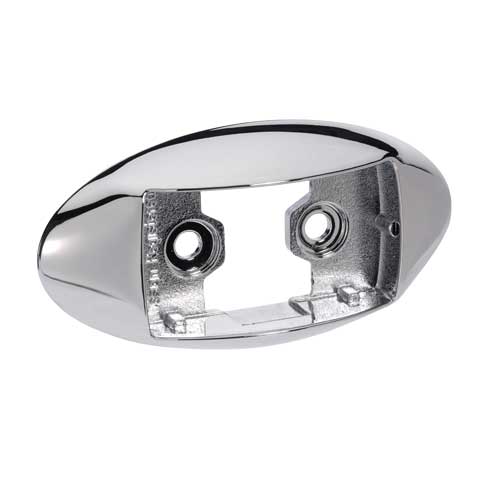 91404C Narva 10-33 Volt L.E.D Side Marker Lamp (Red/Amber) with Oval Chrome Defl