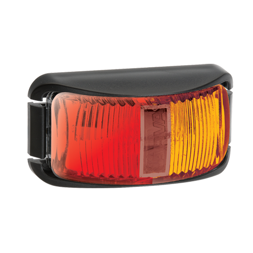 91603 Narva 9-33 Volt L.E.D Side Marker Lamp (Red/Amber), Black Base & 2.5m Cabl