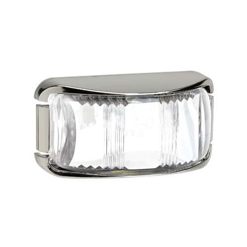 91612C Narva 9-33 Volt L.E.D Front End Outline Marker Lamp (White) with Chrome D
