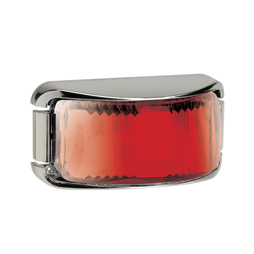 91632C Narva 9-33 Volt L.E.D Rear End Outline Marker Lamp (Red) with Chrome Defl