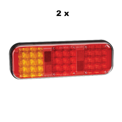 2 x 94202 Narva 9-33 Volt LED Rear Twin Stop/Tail and Direction Indicator Lamp