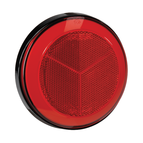 94304 Narva Red Retro Reflector with 130mm Black Base