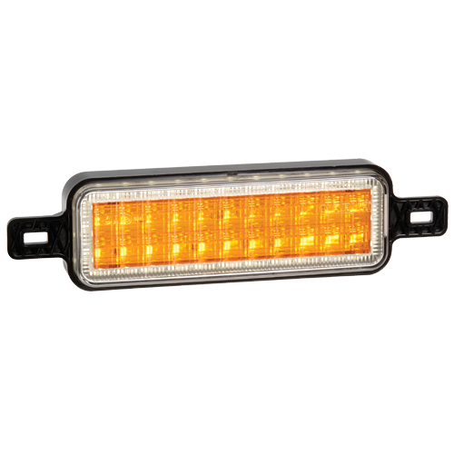 2 x Narva 95202 Multivolt LED Amber Indicator Bull Bar Lamp w/White LED Park Rin