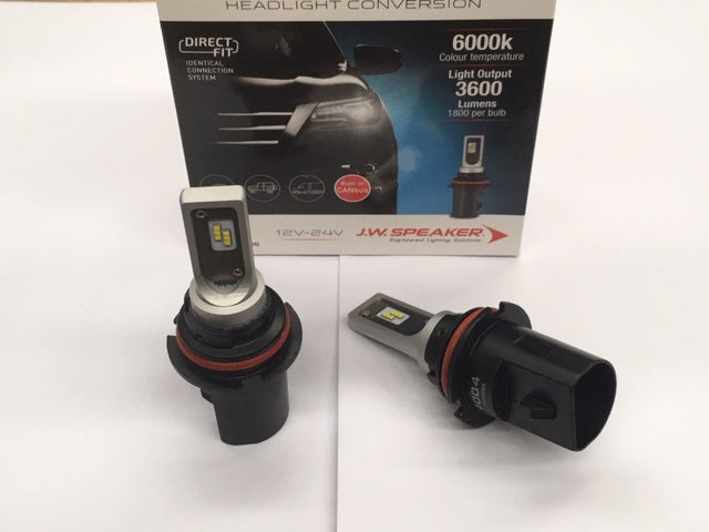 JW Speaker HB1 9004 LED 6000K DIRECT FIT LED GLOBE - BUILT IN CANBUS pair