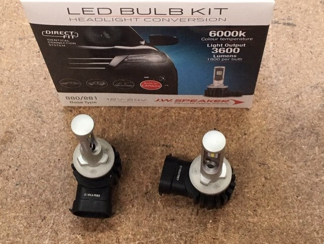 JW Speaker H27 880 881 LED 6000K DIRECT FIT Fog Light LED Globes (Pair)