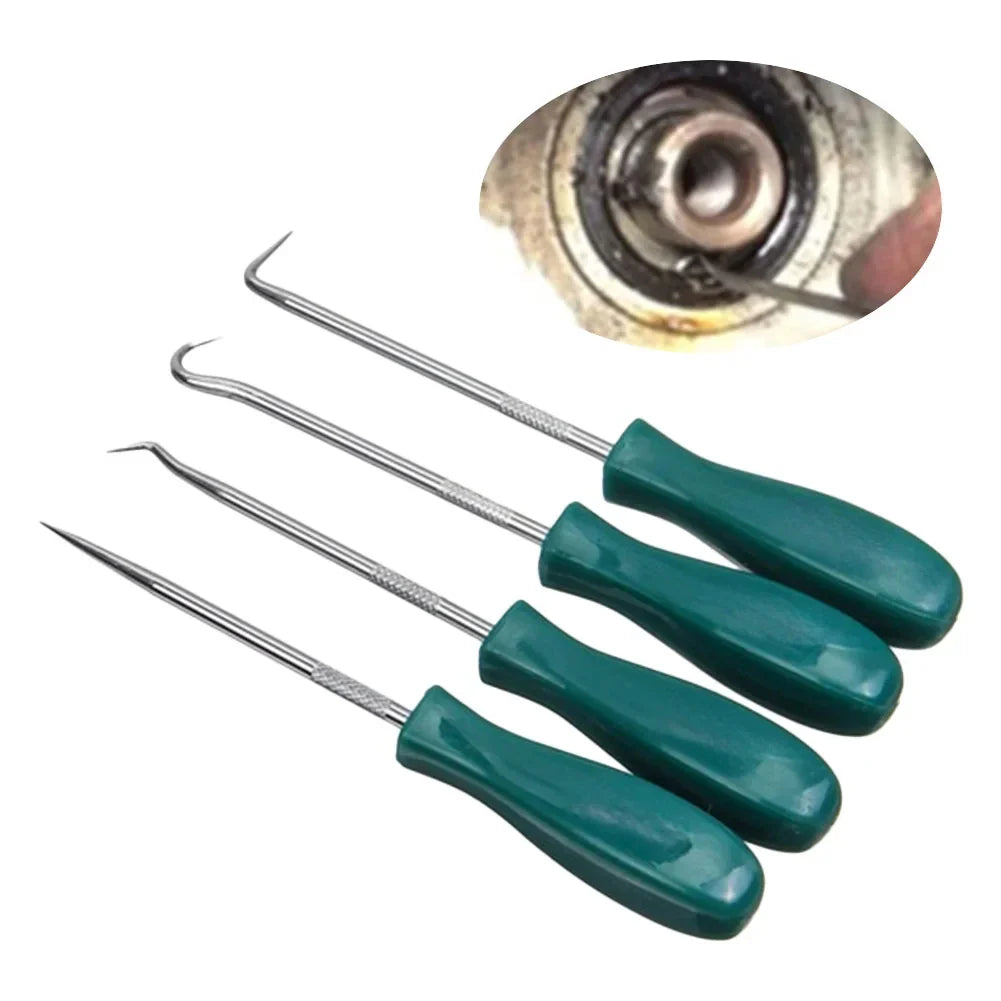 Car Auto Vehicle Oil Seal Screwdrivers Set 4Pcs 135mm O-Ring Seal Gasket Puller Remover Pick Hooks Tools Car Repair Tools
