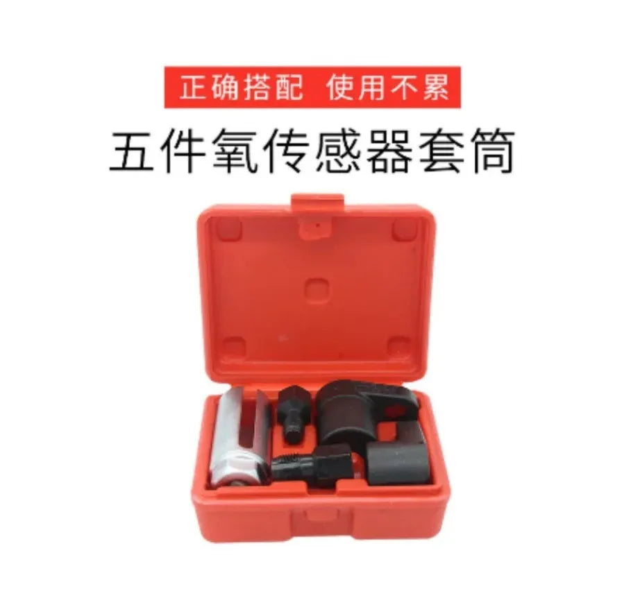 3PCS/5PCS Oxygen Sensor Wrench Kit Thread Chaser Tool Fit for Auto O2 Socket Removal Install Offset Vacuum Sensor Socket