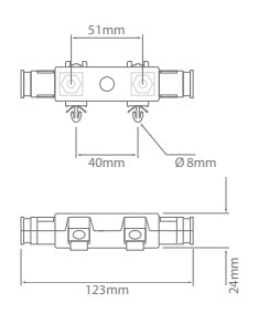 IONNIC AMGFH2 Inline AMG Panel Mount