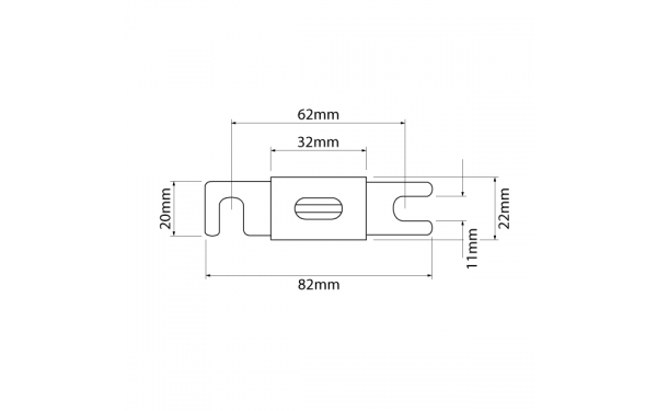 IONNIC ANL300 300A Ceramic ANL Series Bolt In Fuse