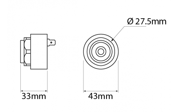 IONNIC B657 6-28V Warning Buzzer