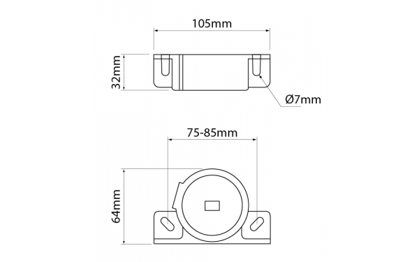 IONNIC BA570 0.3A Medium Duty Fixed Volume Tonal Speaker