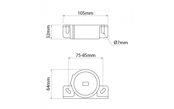IONNIC BBS97 12-24V Medium Duty Bbs-tek Fixed Volume Alarm