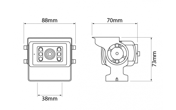 IONNIC BE-800C-40 Pedestal Mount Backeye Elite Camera