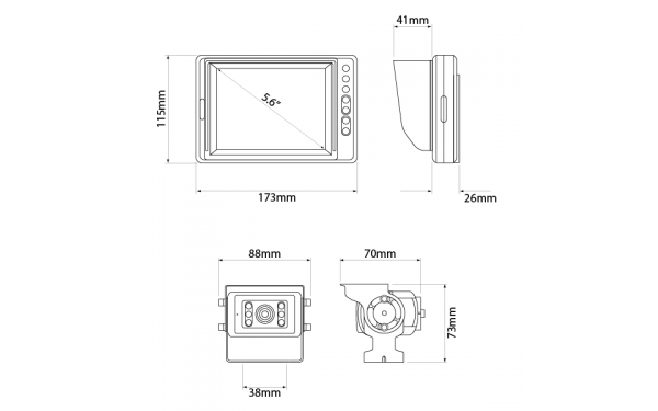 IONNIC BE-856G-000 5.6" Digital Backeye Elite System