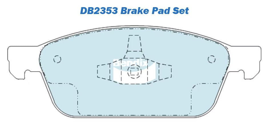Bendix General CT Brake Pad Set Front DB2353 Ford / Volvo
