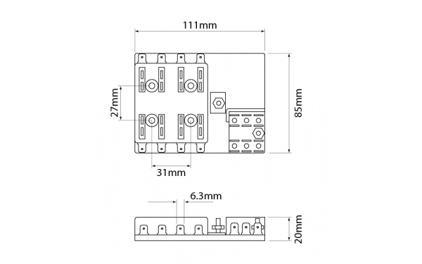 IONNIC FH108 ATC Blade Fuse Panel