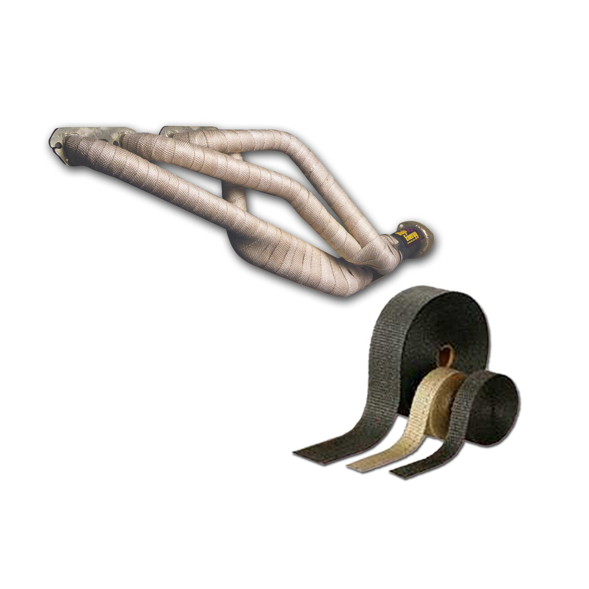 EXHAUST HEAT WRAP - 25mm WIDE x 7.5 METRES COLOUR: WHITE - HEHW2575