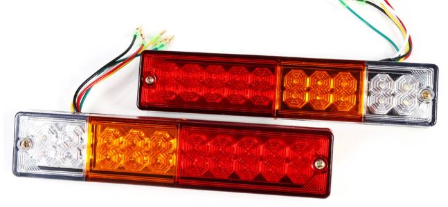 2 x Trailer Lights LED Stop Rear Tail Brake Reverse Lights Turn Indiactor ATV Tr