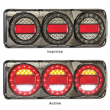 PAIR LED Autolamps MaxilampC3XRW 12-24 Volt Stop / Tail / Indicator and Reverse