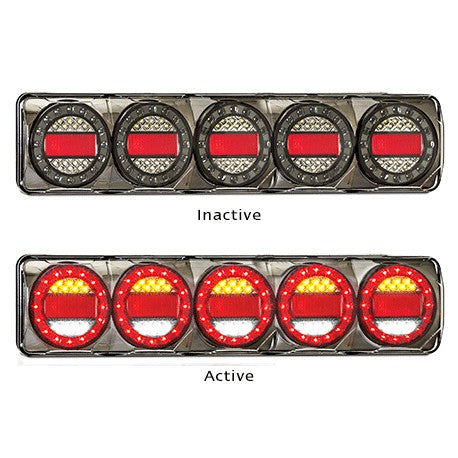 LED Autolamps MaxilampC5XRW 12-24 Volt Stop / Tail / Indicator and Reverse Refle