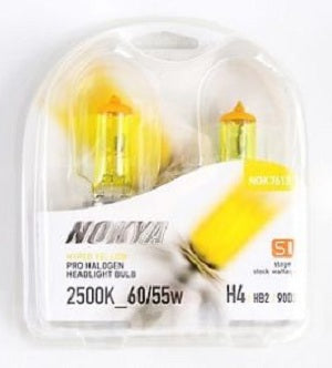 NOKYA USA H4 2500K Yellow Halogen Headlight Bulb for Holden Honda Civic Jazz