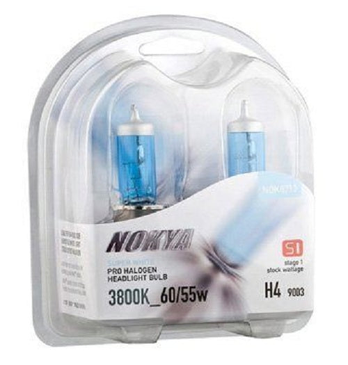NOKYA H4 Road Legal 3800K White Halogen Bulb Globe for Commodore Falcon BMW