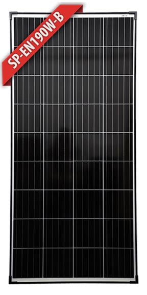 ENERDRIVE 190W Fixed Mono Solar Panel (Black Frame)