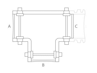 IONNIC 9806127/10 T Piece C Hook Up With Mounting Slot